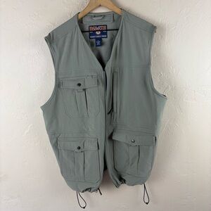 Duluth Trading Company Khaki Utility Fishing Work Vest Mens size XL